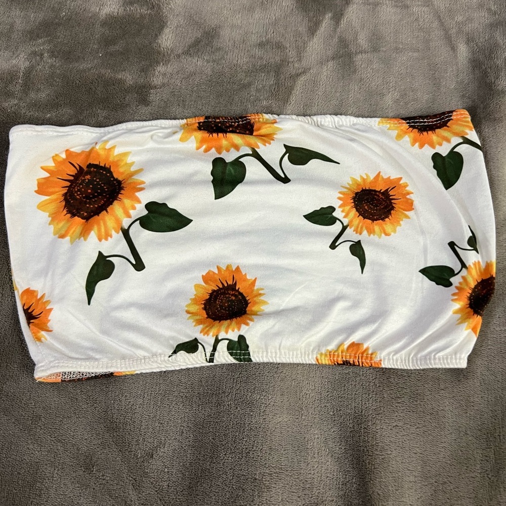 Shein Sunflower Tube Top